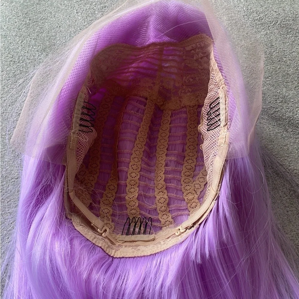 - 💫 24” LIGHT PURPLE Natural STRAIGHT LACE FRONT WIG💫 *NEW*